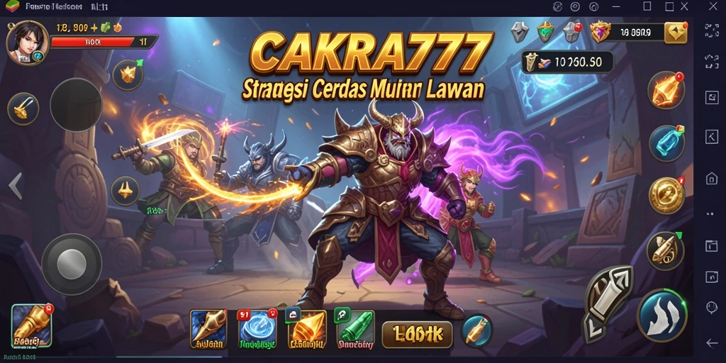 Screenshot CAKRA777 menampilkan pertempuran strategi yang intens.