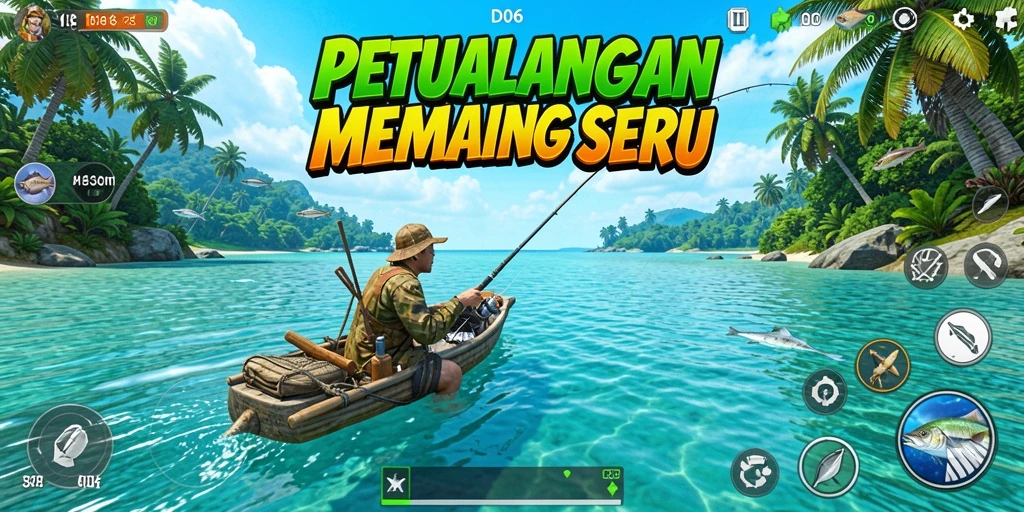 Tangkapan ikan terbesar dalam permainan D06 dengan pemandangan yang indah.