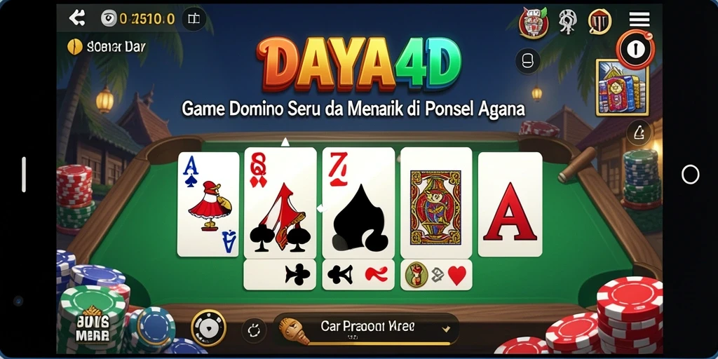 Tampilan gameplay Domino yang seru dan interaktif.