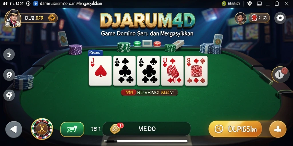 Tampilan gameplay seru dalam permainan Domino DJARUM4D.