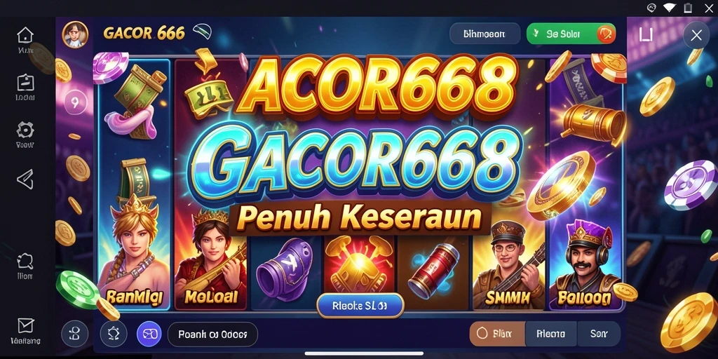 Tampilan permainan Slot GACOR668 yang menarik dan berwarna.