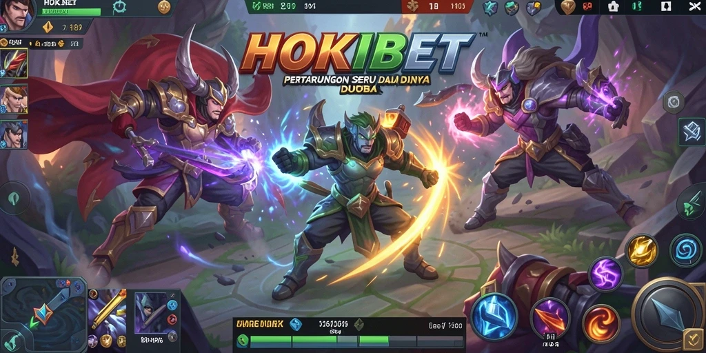Gameplay seru HOKIBET dalam arena MOBA penuh aksi.