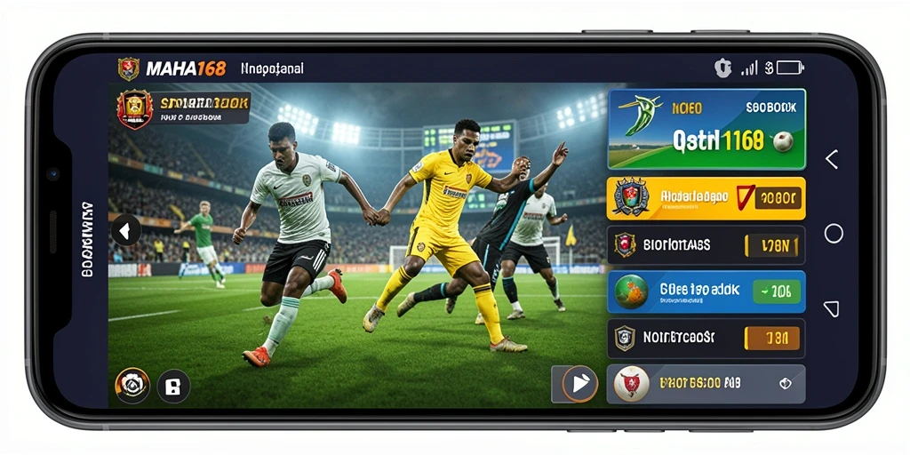 Tampilan gameplay menarik dari aplikasi sportsbook MAHA168.