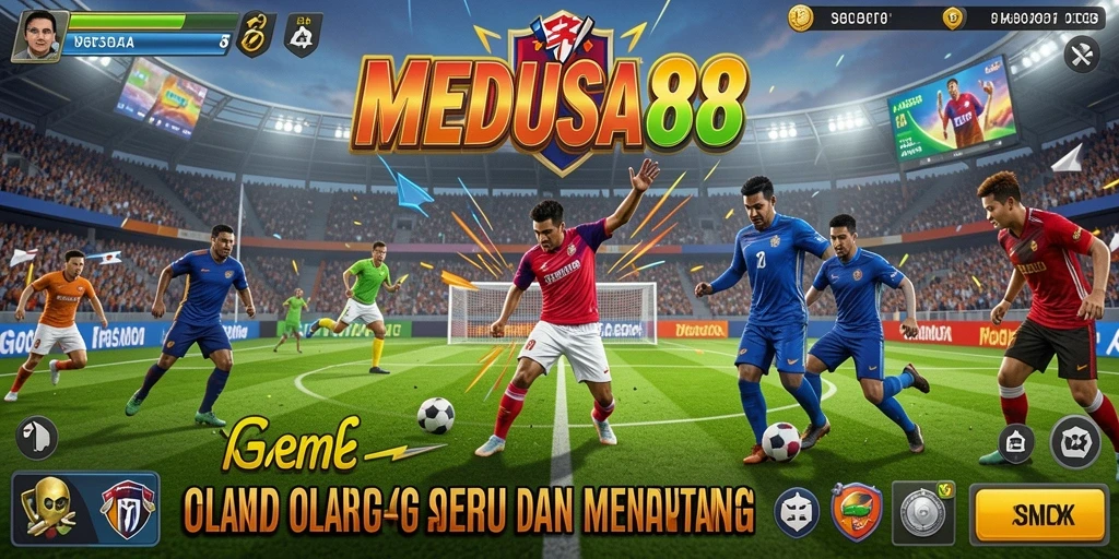 Tangkapan layar gameplay MEDUSA88 dengan aksi olahraga mendebarkan.