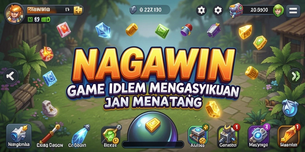 Tampilan gameplay NAGAWIN yang menawan saat mengelola kerajaan.