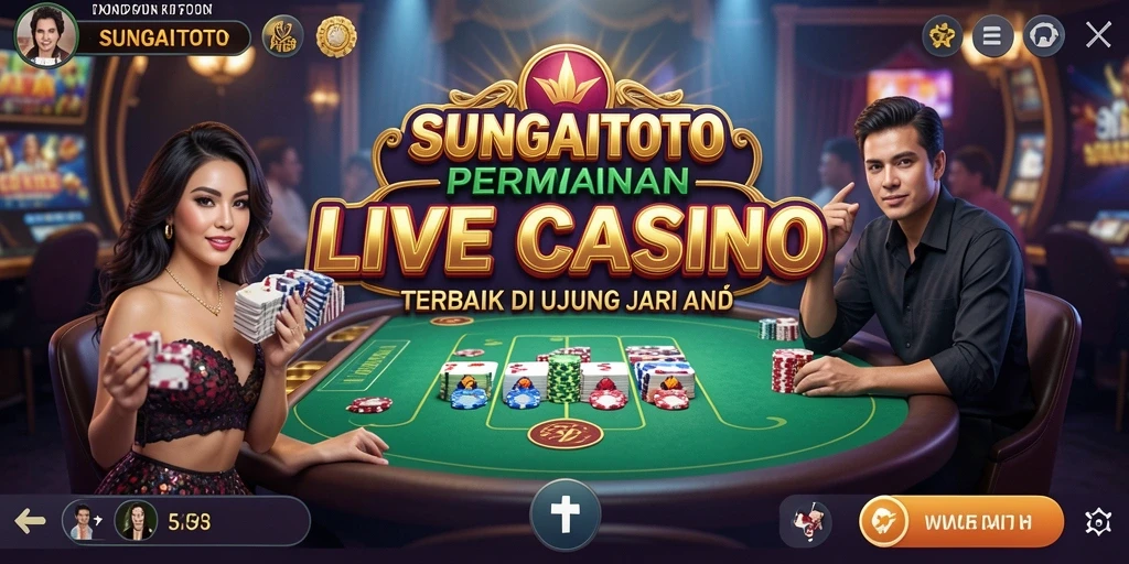 Tampilan gameplay Live Casino SUNGAITOTO yang menarik dan interaktif.